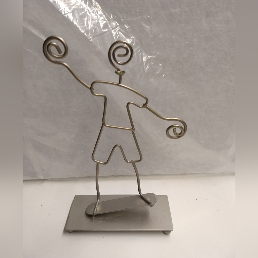 Skateboarder 8" Metal Memo Clip Photo, Bingo Card Holder- Holds 3 Items New